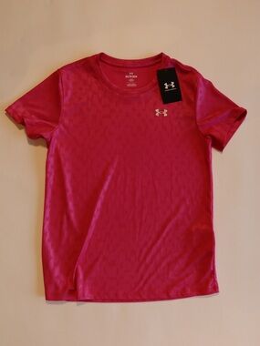 Under Armour Hot Pink Tonal Logo Athletic T-Shirt – XS NWT